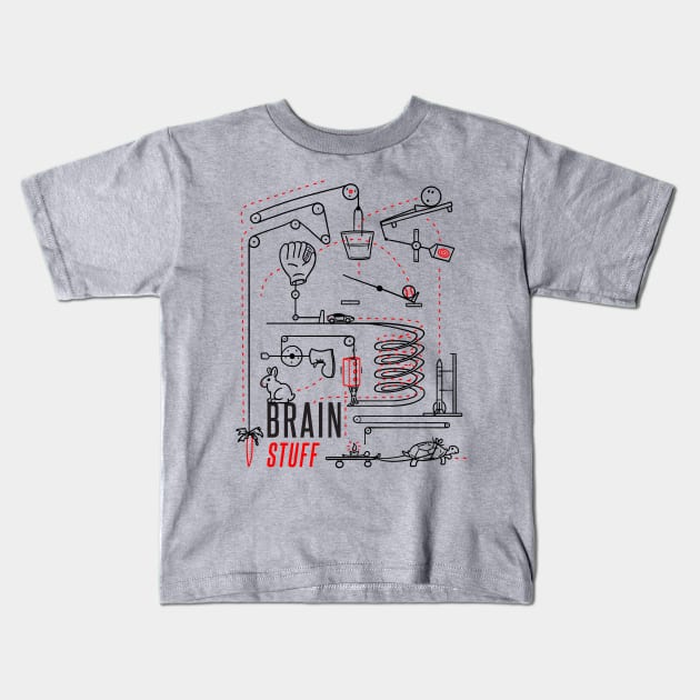 Rube Goldberg Machine Logo Kids T-Shirt by BrainStuff